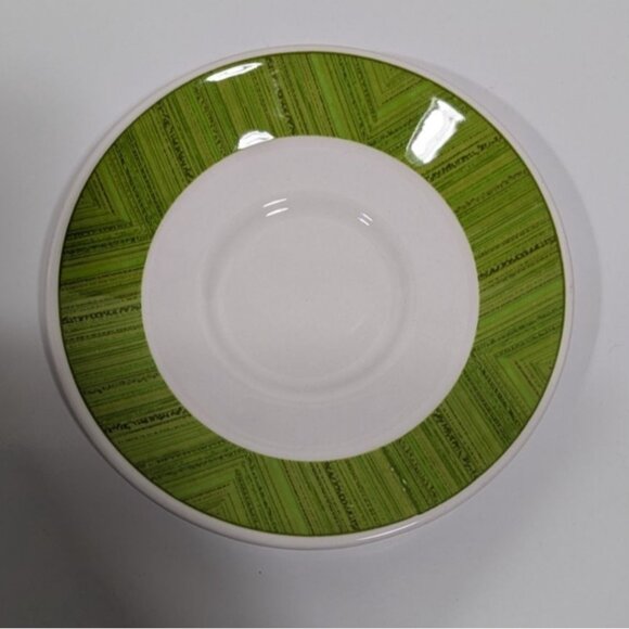 Syracuse China Syralite Green & White Saucer Plate - Picture 1 of 3